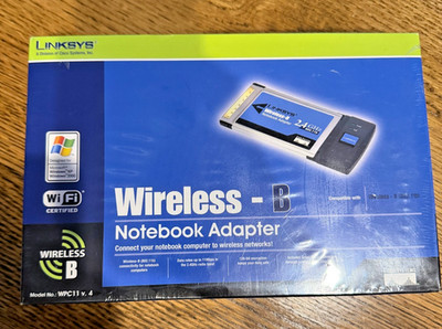 SEALED Linksys WPC11-VN v.4 2.4GHz Wireless - B Notebook Adapter