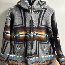 Hand Made Alpaca Wool Hoodie (L) Full Zip Inc...