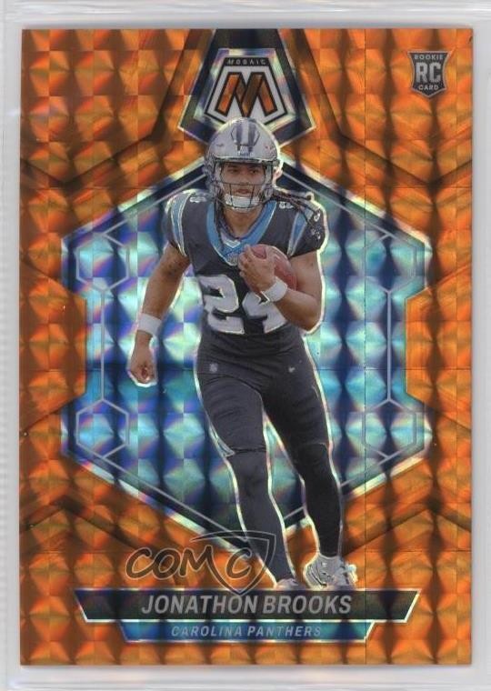 2024 Panini Mosaic Rookies Orange Mosaic Prizm 91/199 Jonathon Brooks #345 1ew5