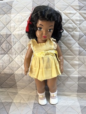 Terri Lee Bonnie Lou Doll Wearing Yellow Dress And panties printed