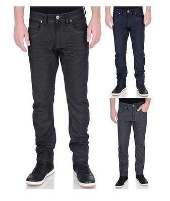 Crosshatch Neu Herren Stretch Mode Jeans Menzo Denim Blau Schwarz Grau