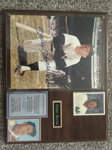 Mickey Mantle New York Yankees Signed Baseball Plaque Display