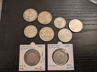 Lotto monete argento mondiali 2 6 oz asw