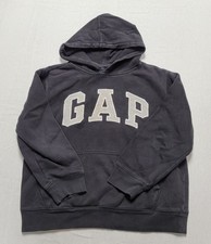 Unisex Gap Kids Logo Black Hoodie Sweatshirt Size Large