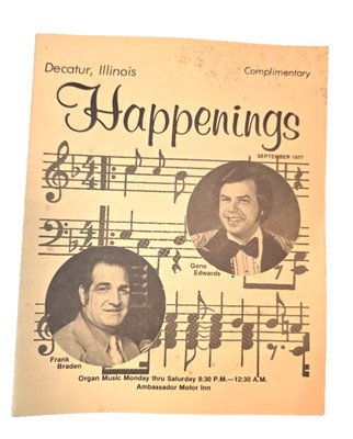 Vintage Discover Decatur Ill. Happenings,  Ambassador Motor Inn Sept 1977 Flier