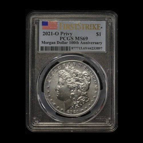 2021-O Privy $1 Morgan Silver Dollar PCGS MS69 First Strike-Free Ship USA
