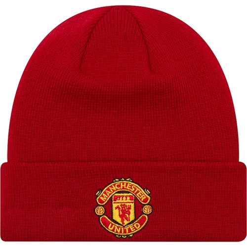 Youth New Era Red Manchester United Essential Cuffed Knit Hat