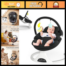 Portable Electric Baby Swing with Remote, 5 Speed Settings, Cozy for Infants 0-