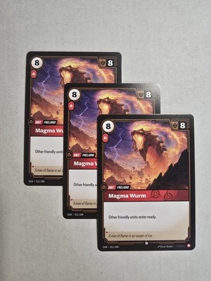 Playset 3x Magma Wurm 011/298 Origins Riftbound League of Legends 