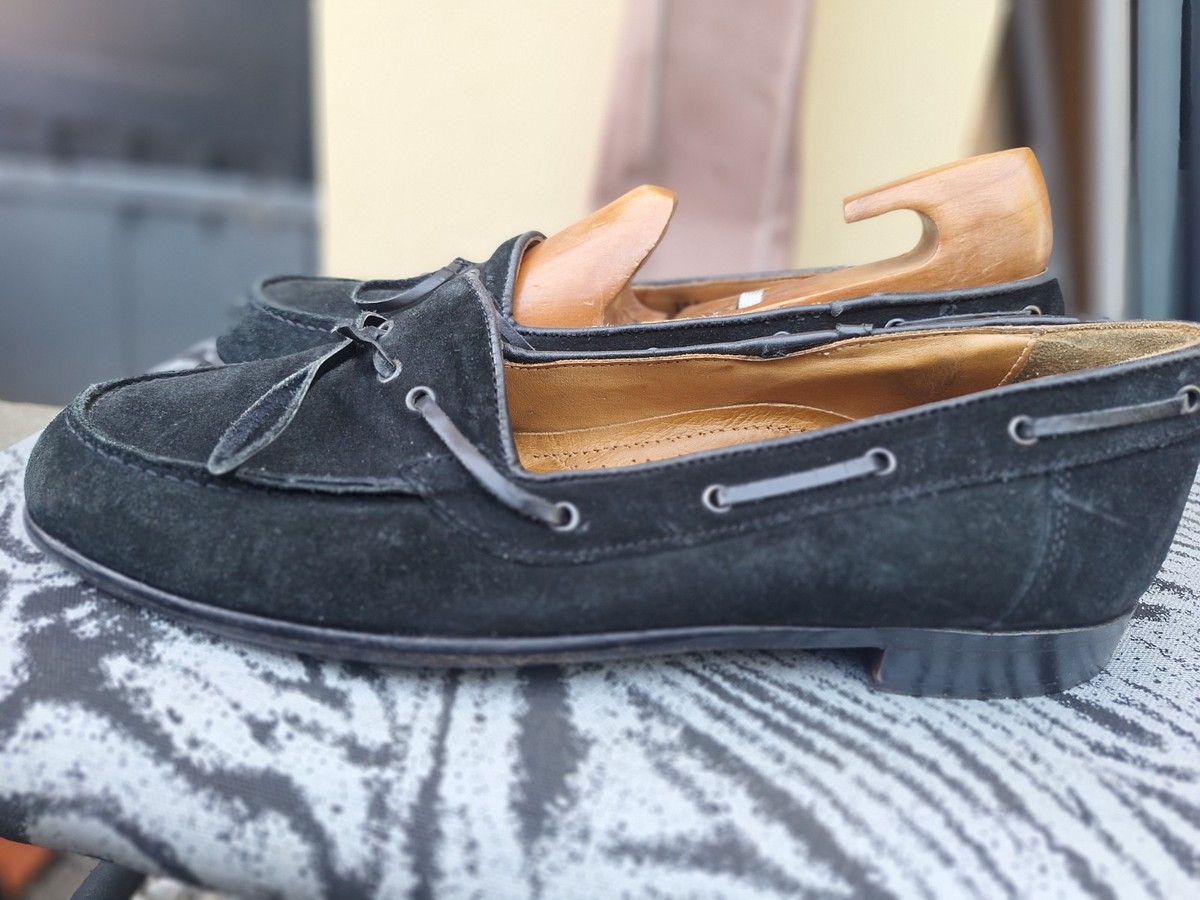 Zilli Black Suede Loafers Men
