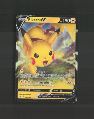 Pikachu V 043/185 Vivid Voltage Ultra Rare Holo Pokemon Card NM | eBay