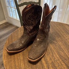 Vtg Dan Post Mens Leather Western Alligator B...