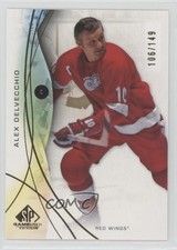 2024 Upper Deck SP Game Used Legends Gold 106/149 Alex Delvecchio #186 HOF av1