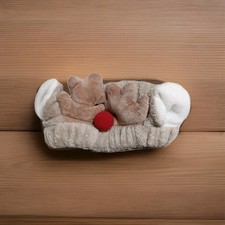 Plush Christmas Reindeer Antlers Elastic Headband, One Size