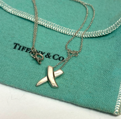 Tiffany & Co. Paloma Picasso Top Cross Kiss Necklace Silver 925 | eBay