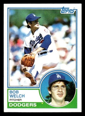 1983 Topps #454 Bob Welch Card Los Angeles Dodgers