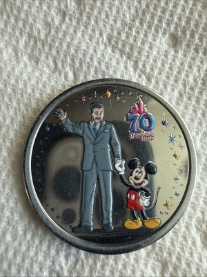 Disneyland 70 Anniversary Medallion Walt And  Mickey ￼￼