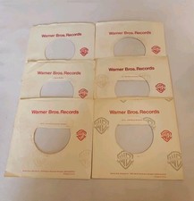 45 RPM 7" RECORD SLEEVES CO. SLEEVE 6 PACK SEE PHOTOS Warner Brothers SLV331