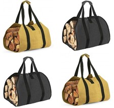 Strong Heavy duty Canvas Log Bag Firewood Carrier Durable Carrying Bag Firewood