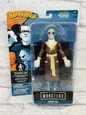 Invisible Man Bendyfigs Universal Monsters Noble Collection Toys Figure w. Stand