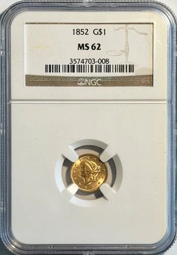 1852 Gold Dollar — photo from another recent sale
