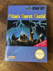 Milon's Secret Castle Nintendo NES Complete in Box CIB game manual poster NM+