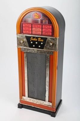 point-home Design-Schrank ''Jukebox'', Retro, orange/schwarz, 88cm
