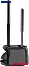 SetSail Toilet Brush and Plunger Set, Semi-Hidden Toilet Plungers, Black Heavy
