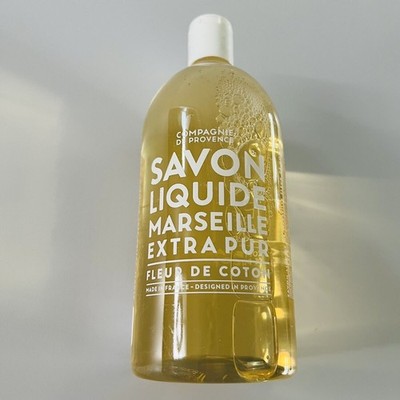 COMPAGNIE DE PROVENCE Savon Liquide Marseille Fleur de Coton 33.8 fl oz/1000 ml
