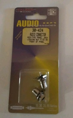 RCA -Type Panel Jack,) W /Locking Nut That Fits Front Of Panel,  Audio Connector