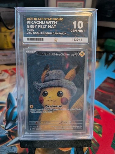 Pikachu With Grey Felt Hat 085 Van Gogh Museum Promo ACE 10 Gem Mint Pokémon