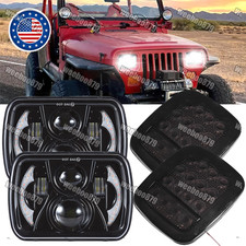 5x7 7x6 Led Headlight Tail Light Combo For Jeep Wrangler Yj 1987-1995 A