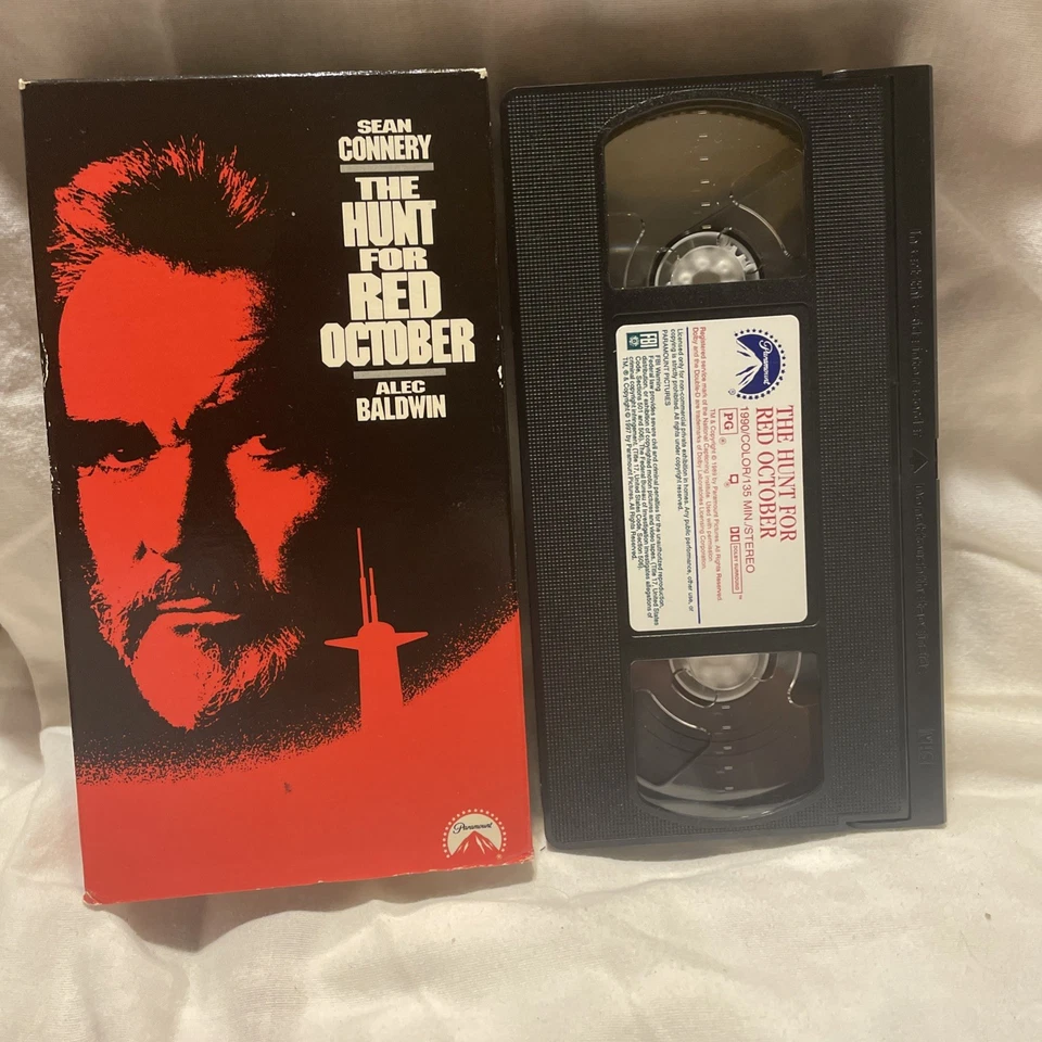 The Hunt for Red October (VHS, 1990) Sean Connery Alec Baldwin - Image 3 of 3