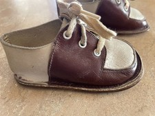 Vintage leather baby saddle shoes size 1
