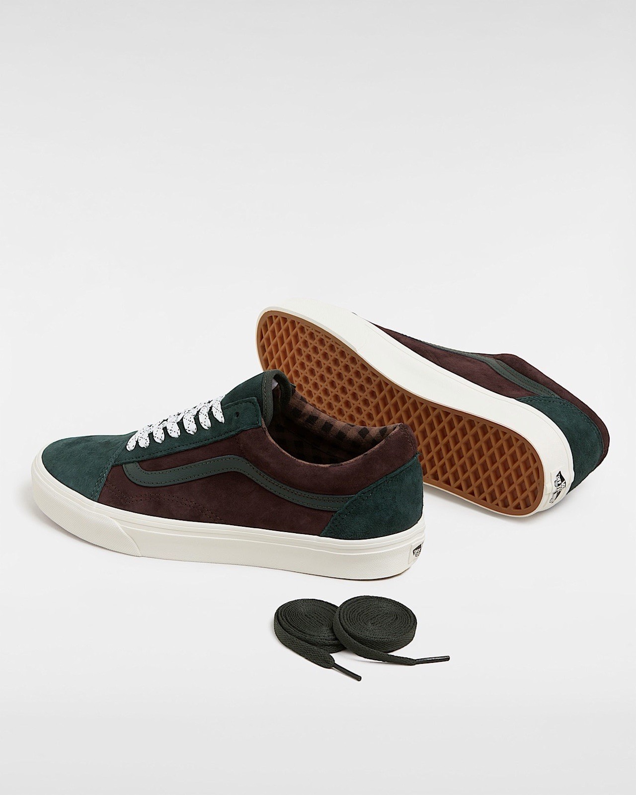 NEW Size 8 Women’s VANS OLD SKOOL PIG SUEDE MEN'S SHOES VN0A2Z42PRM BROWN GREEN thumbnail 7