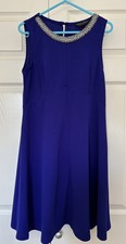 Blue/Purple formal work occasion dress very flattering size 12 Dorothy Perkins
