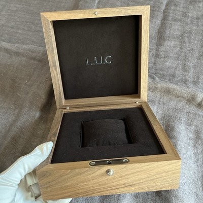 Chopard L.U.C Watch Box Wooden Case Brown Genuine Storage