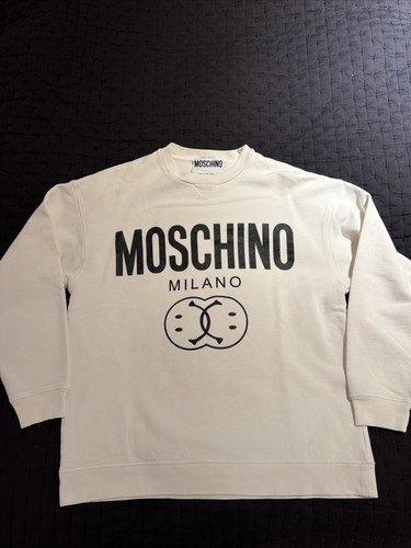 Moschino Couture, Moschino Couture Milano Men’s White Sweatshirt Size 46