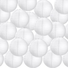 Treela 30-Pack White 6" Chinese Japanese Paper Lanterns Party Wedding Decor