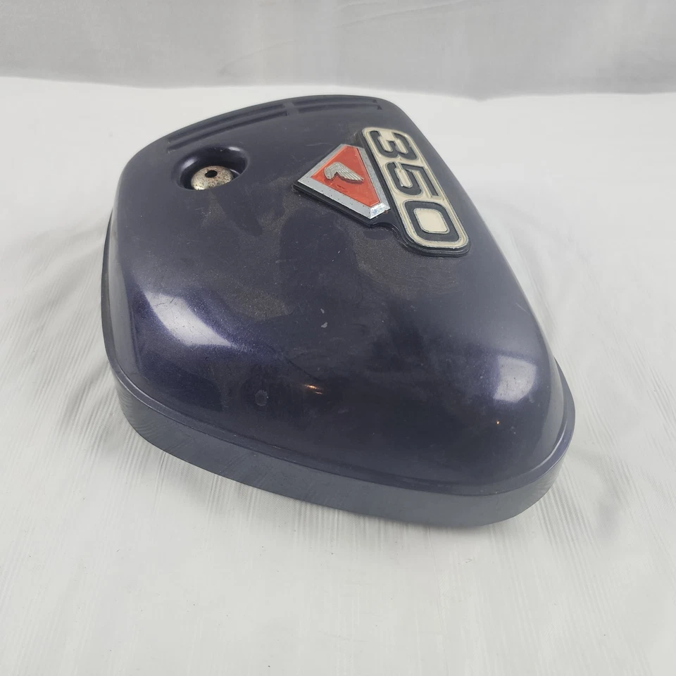 Cubierta lateral izquierda doble y emblema púrpura 1973 Honda CB350 CB 350 G FABRICANTE DE EQUIPOS ORIGINALES Foto 4 de 4