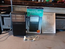Vintage Radio Shack 12-614 Portavision Pocket Radio AM/FM VHF TV Tested