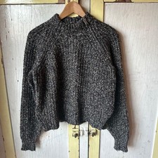 ISABEL MARANT ETOILE Gray Raglan Knit Front Zipper, Sleeve Size: S Length: 50cm