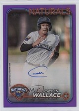 2024 Topps Pro Debut Purple Foil Auto 28/299 Cayden Wallace #PD-24 Auto 17hv