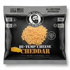 Bearded Butchers High Temp Cheddar Cheese, 1 lb, Cubes for Sausage , Burgers.