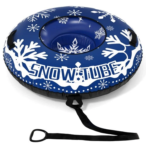 Inflatable Snow Tube Sled Heavy Duty Snow Tubing for Sledding Blue