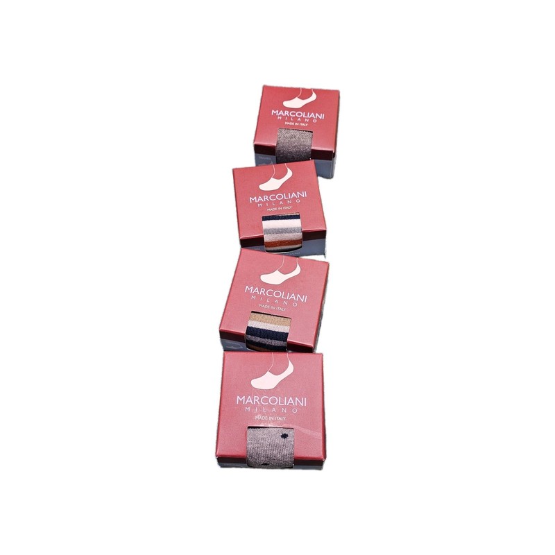 4 Pack Marcoliani Loafer Heel Socks New Cotton Nylon Blend