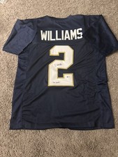 Dexter Williams Signed “Go Irish” Notre Dame Jersey Draft Auto Beckett COA 