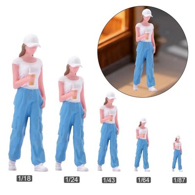 Miniatur-Mädchenfiguren, Modell-Miniaturfiguren für Dioramen, Miniaturszenen