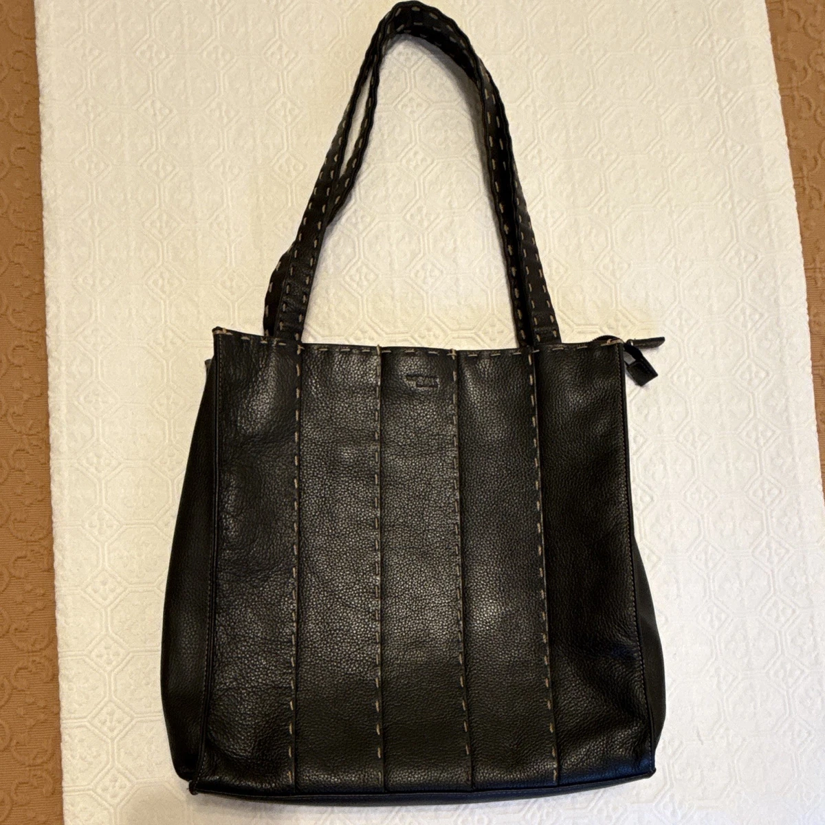 Woven Black Leather Bag | eBay