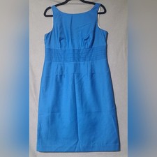 BANANA REPUBLIC Women's Royal Blue Sleeveless Sheath Dress - Size 12